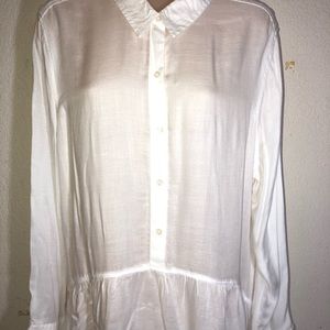 a.n.a A New Approach White Button Down Blouse XL